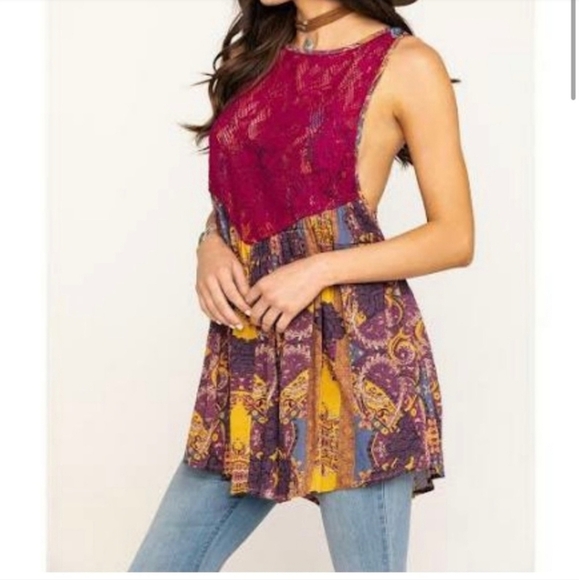 Free People NWTS Count Me in Trapeze Tunic - Picture 4 of 5